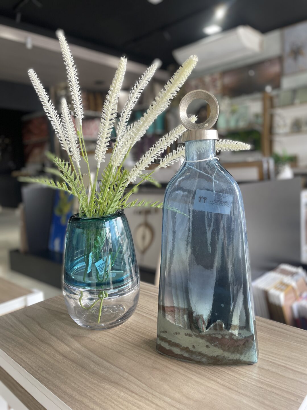 Conj. Garrafa e Vaso Decorativo