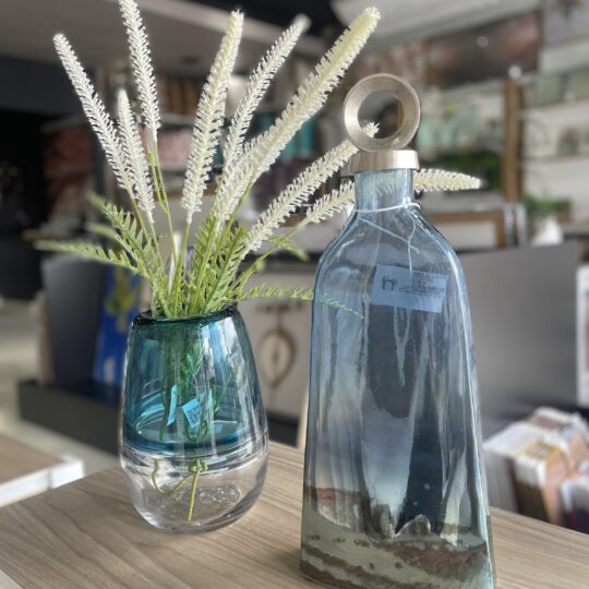 Conj. Garrafa e Vaso Decorativo