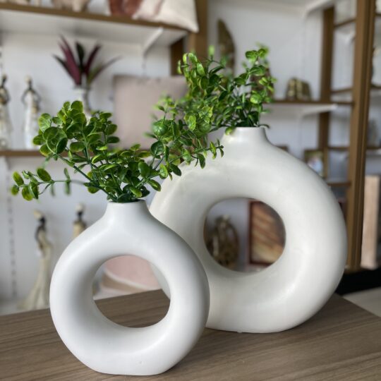 Conj. Vaso Decorativo Branco