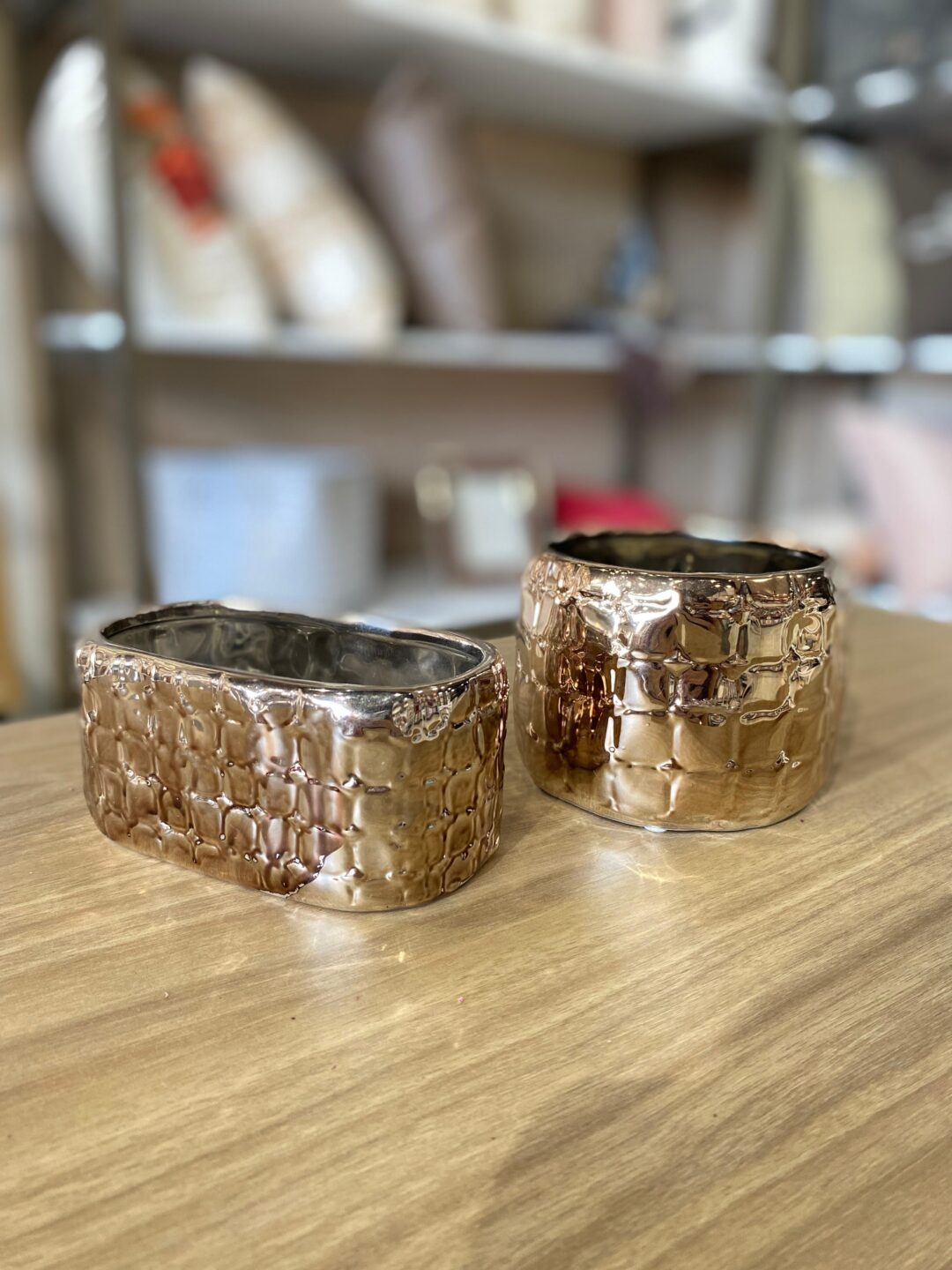 Conjunto Cachepo Bronze