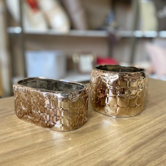 Conjunto Cachepo Bronze