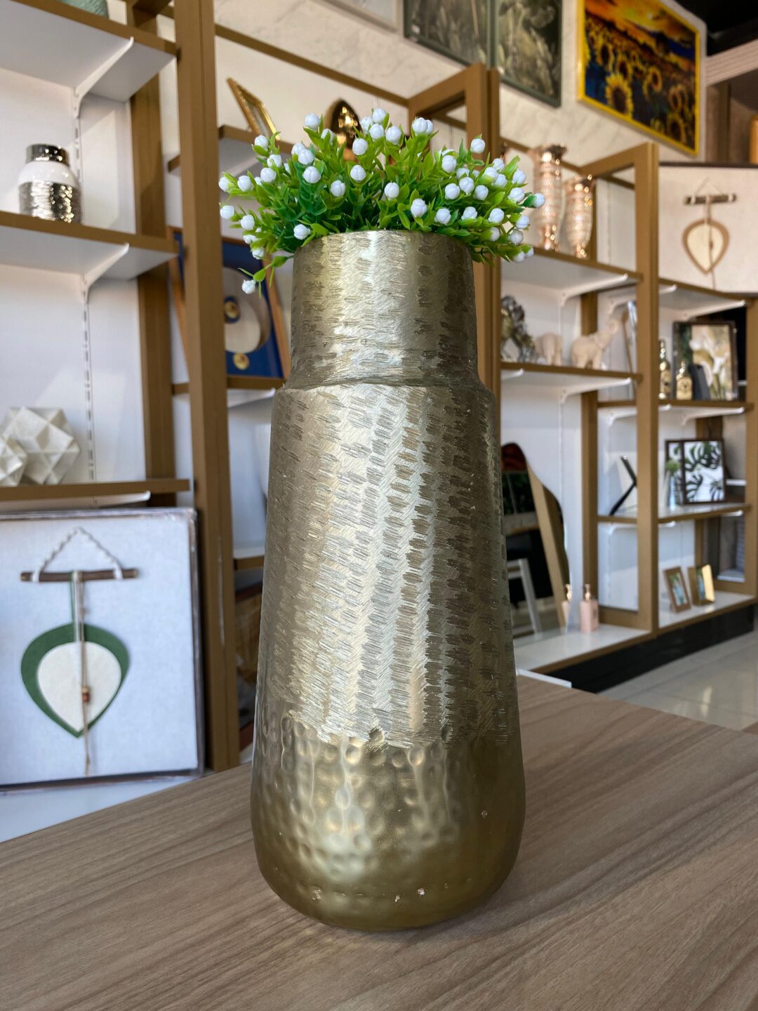 Vaso decorativo dourado M