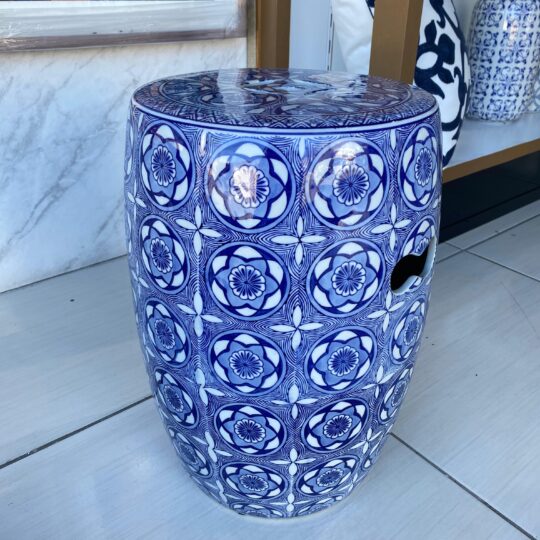 Banqueta porcelana azul