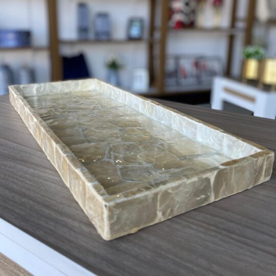 Bandeja decorativa retangular