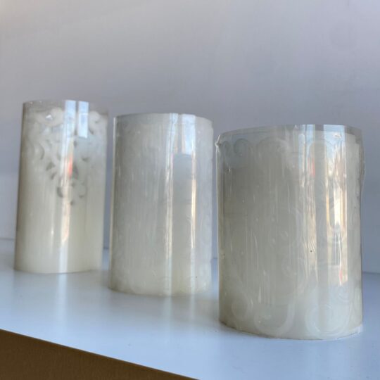 Vela branca c/ luz