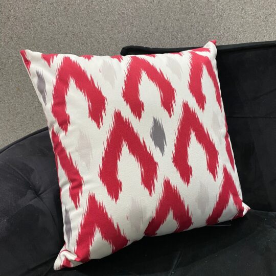 Almofada Rosa com cinza veludo