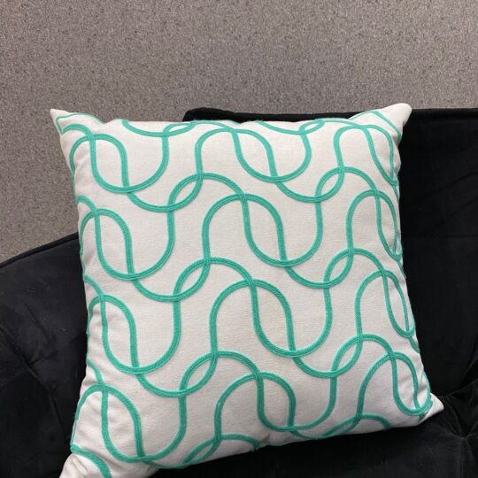 Almofada bordado azul