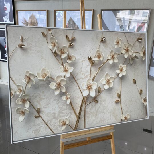 Quadro Canvas flores brancas