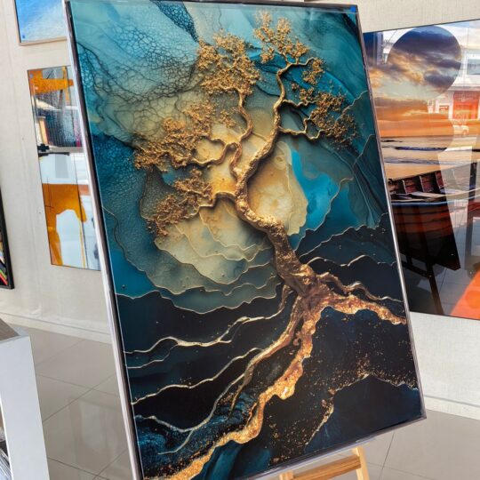 Quadro Árvore Dourada 120x80