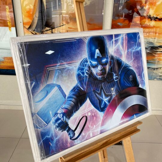 Quadro com Vidro Capitão América