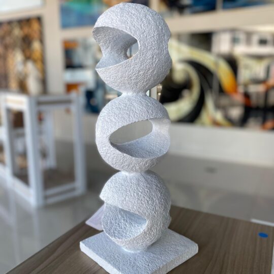 Escultura decorativa branca