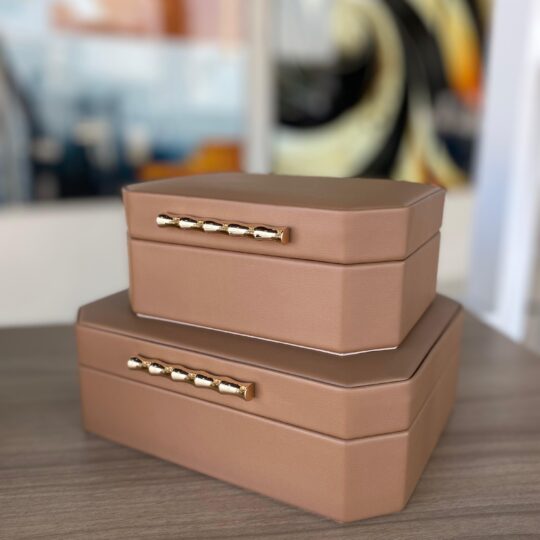 Conjunto Caixas em MDF Com Revestimento Sintético