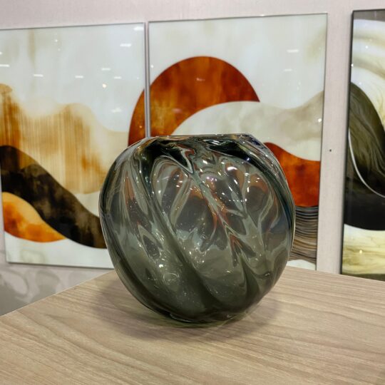 Vaso decorativo oval em vidro M