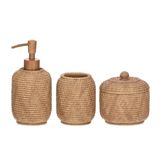 Kit para banheiro em polirresina - 3 peças