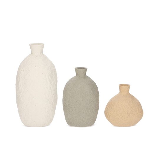 Vaso em cerâmica Kit 3 peças